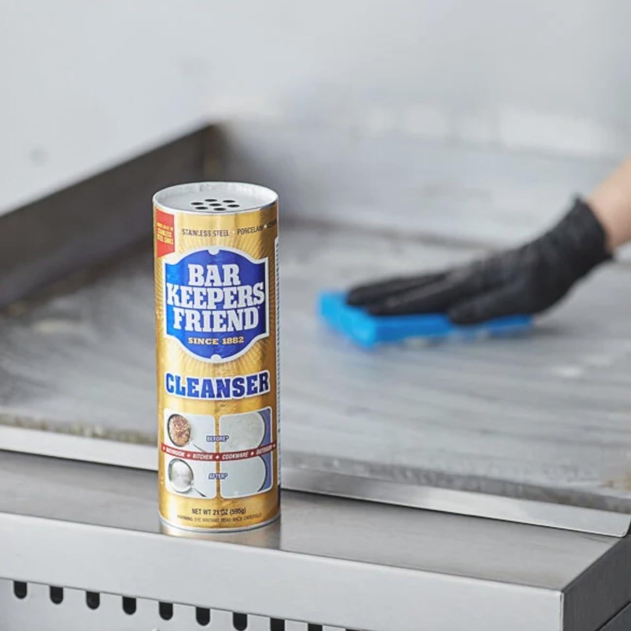 Limpiador en Polvo Bar Keepers Friend 595 g con Toalla