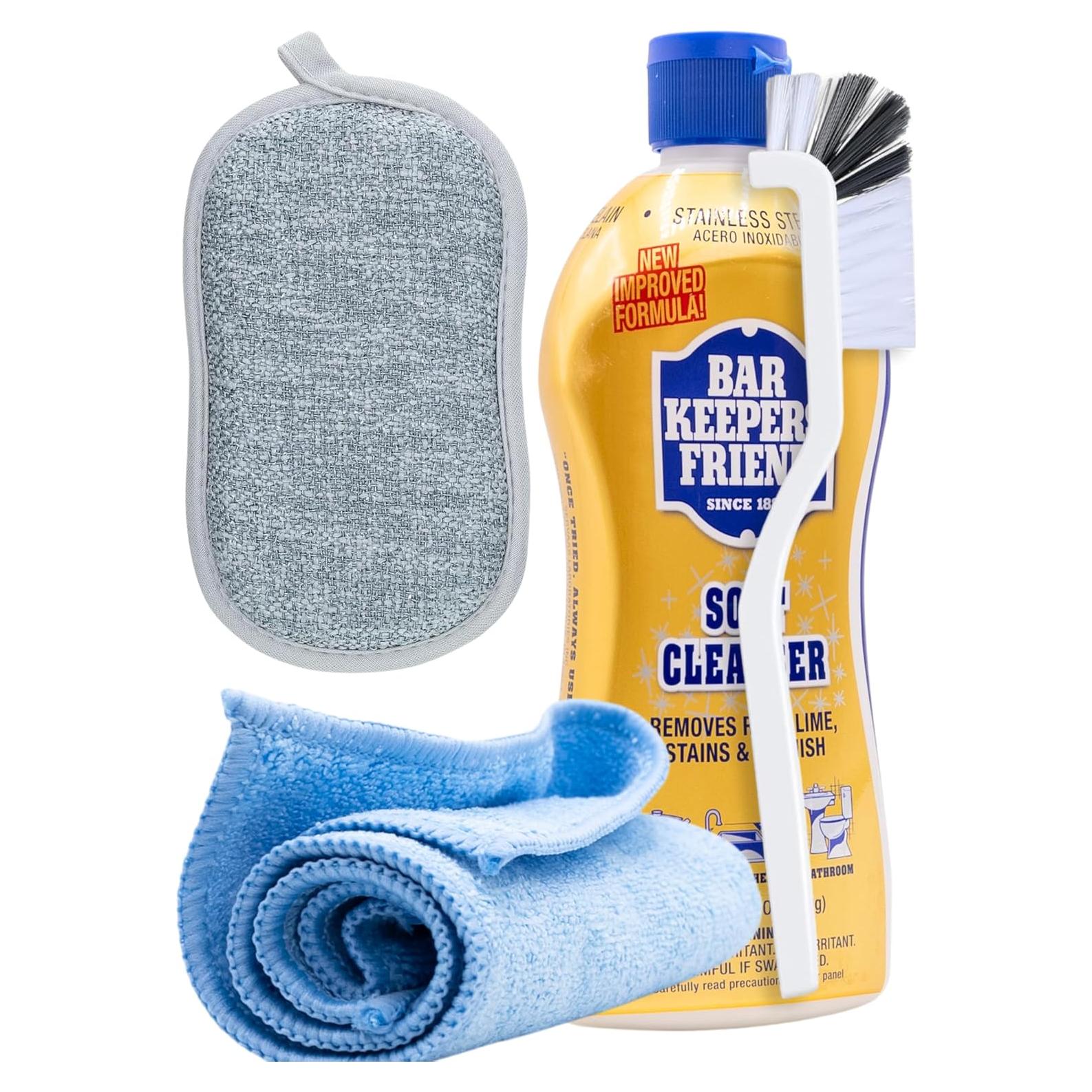 Limpiador Multiusos 368g Bar Keepers Friend con Cepillo y Esponja