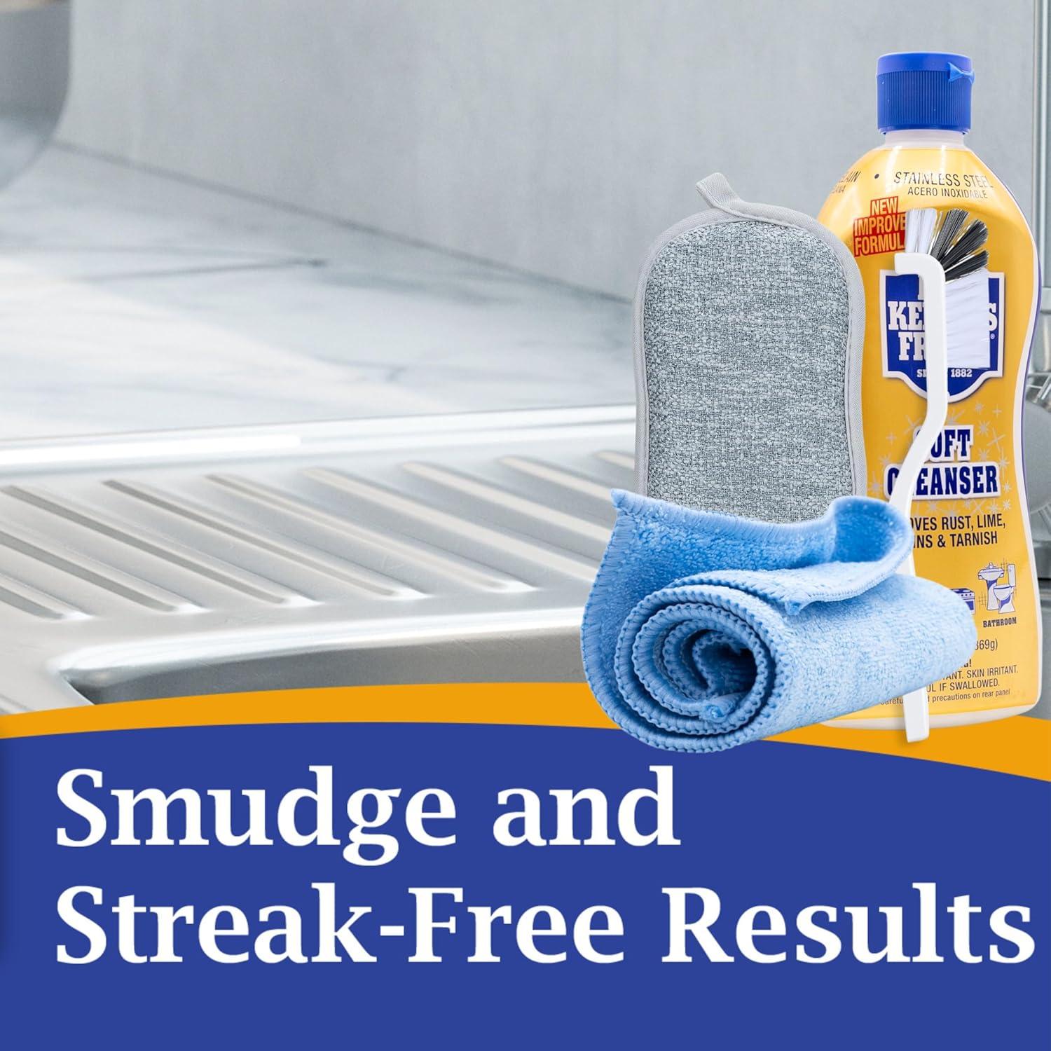 Limpiador Multiusos 368g Bar Keepers Friend con Cepillo y Esponja