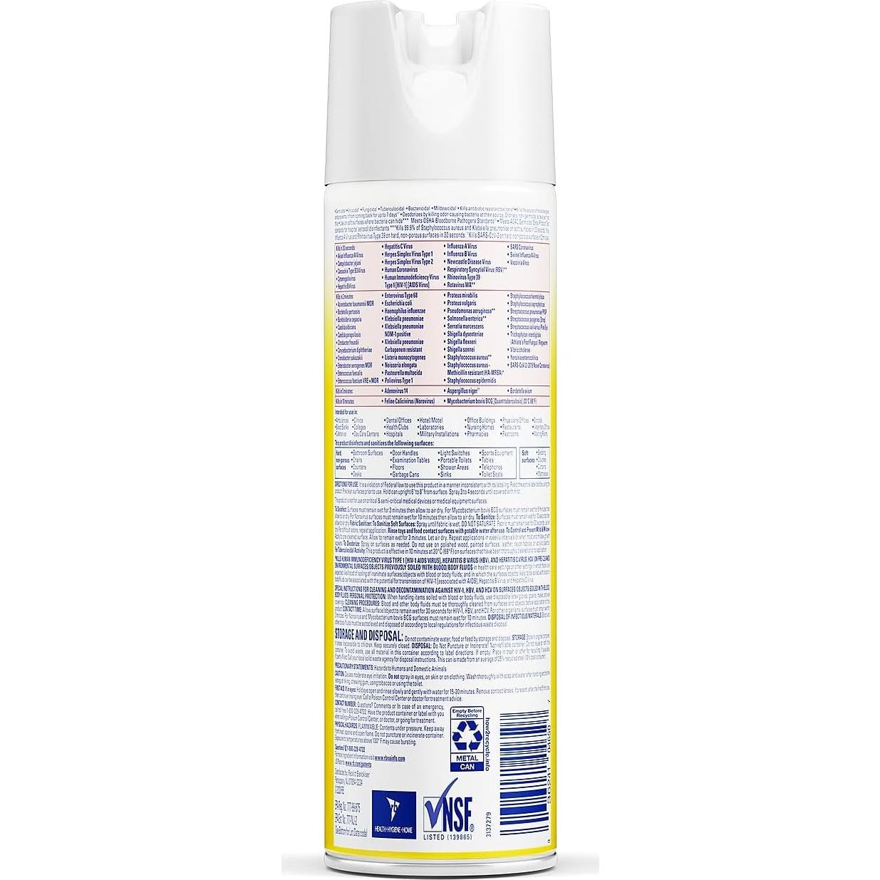 Desinfectante Lysol Profesional 19 oz (538 g) 12 unidades