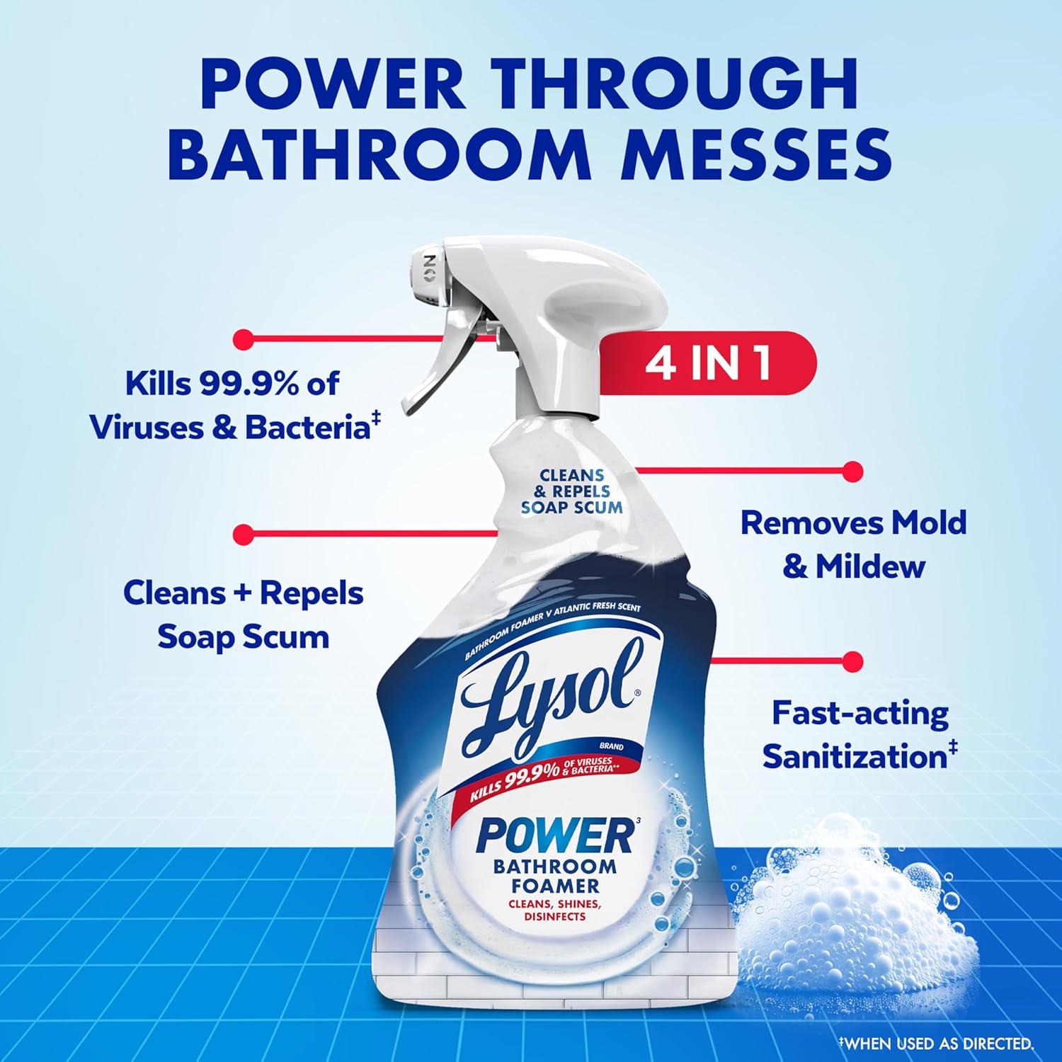Limpiador Espumoso para Baños Lysol Power 32 Oz - Desinfectante