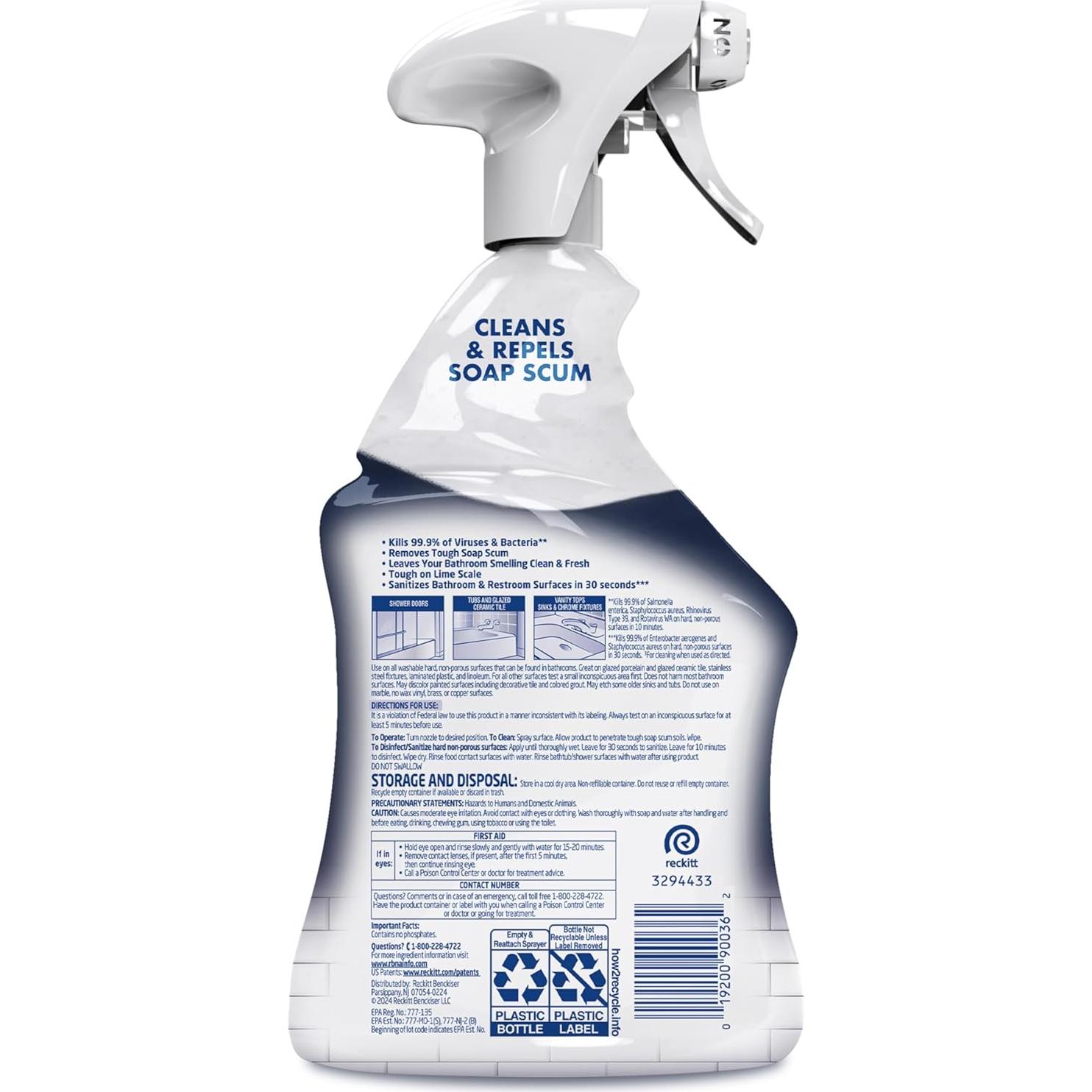 Limpiador Espumoso para Baños Lysol Power 32 Oz - Desinfectante