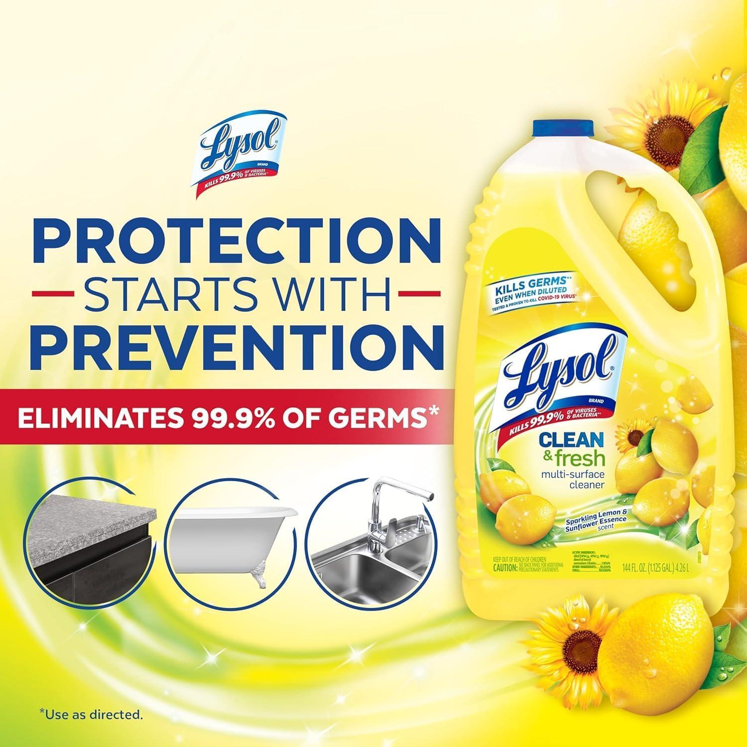 Limpiador Multi-Superficie Lysol 4.08 kg Esencia Limón