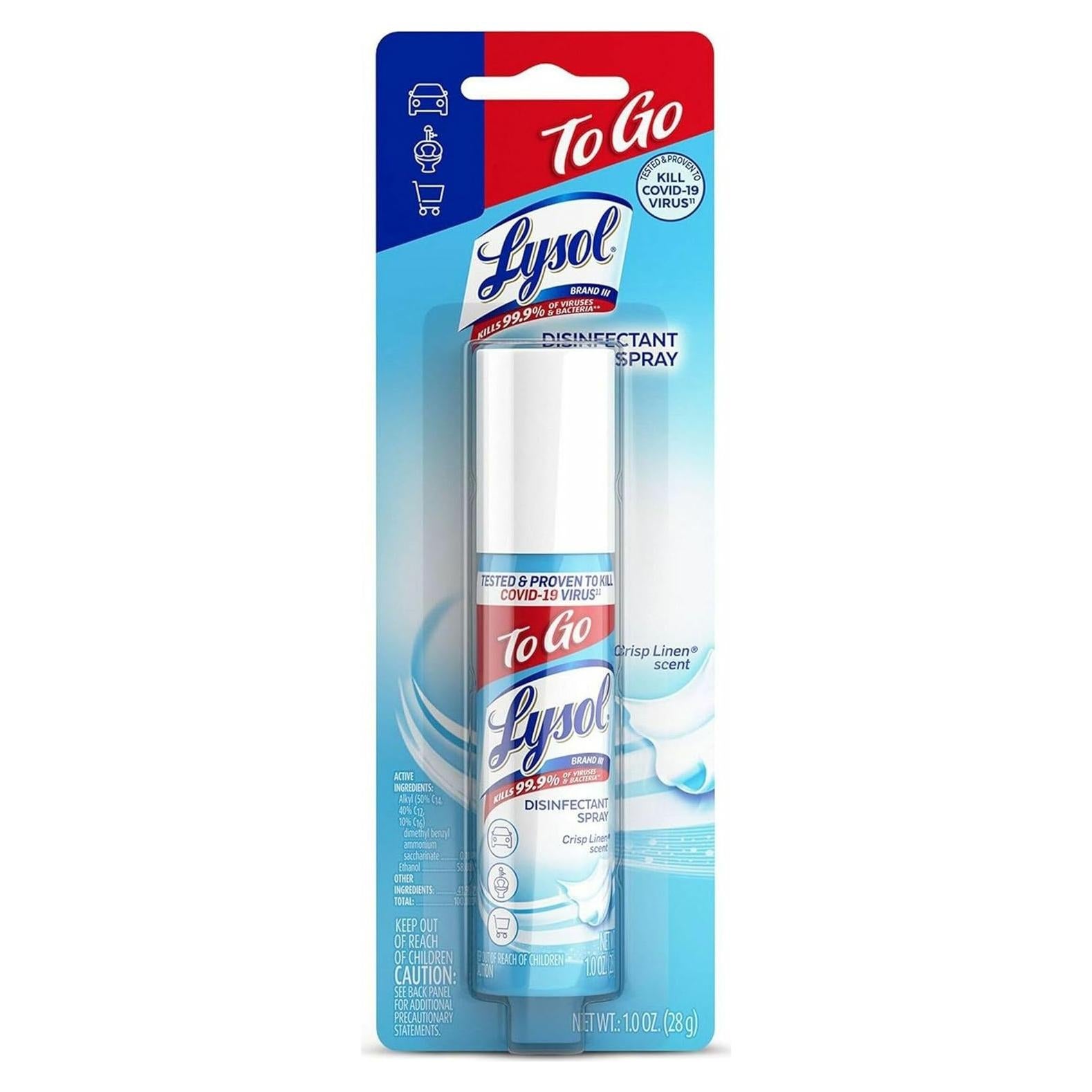 Spray Desinfectante de Viaje Lysol 1 Onza Almendra