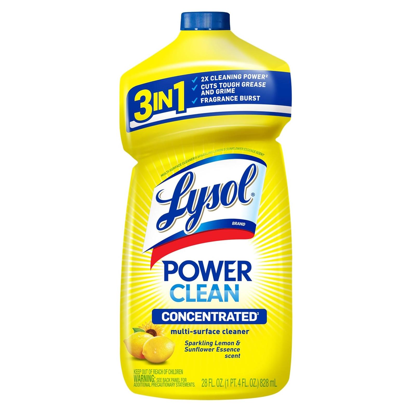 Limpiador Multi-Superficies Lysol 2x Concentrado 828 ml Limón