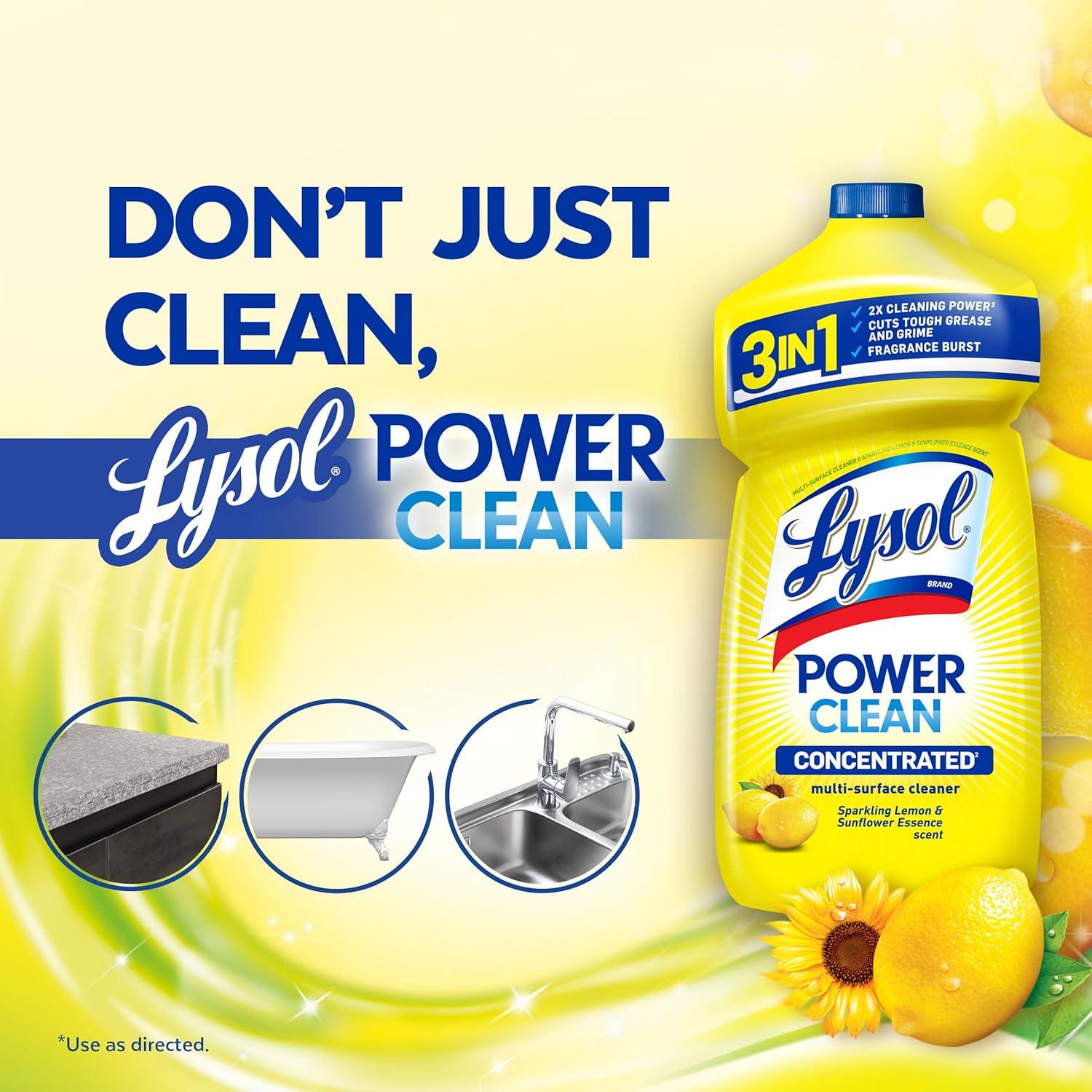 Limpiador Multi-Superficies Lysol 2x Concentrado 828 ml Limón