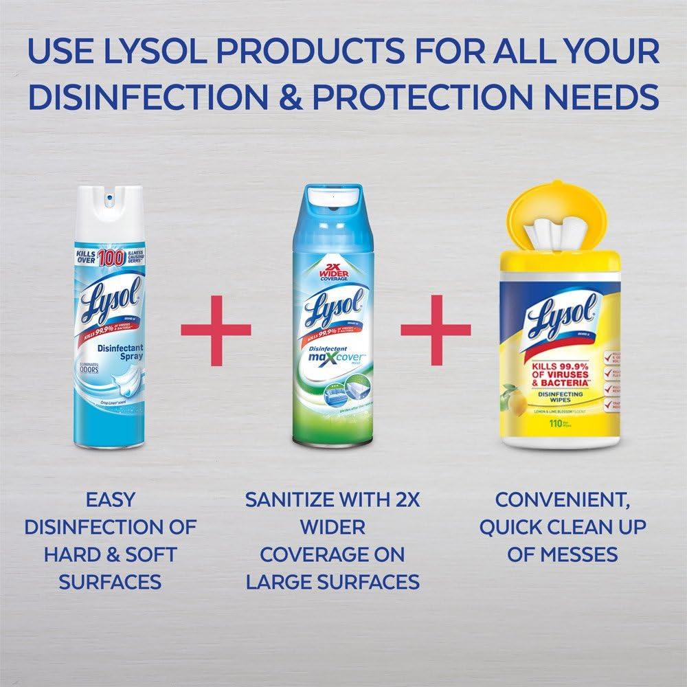 Lysol Spray Desinfectante 1.36kg Brisa de Mañana y Lino Fresco