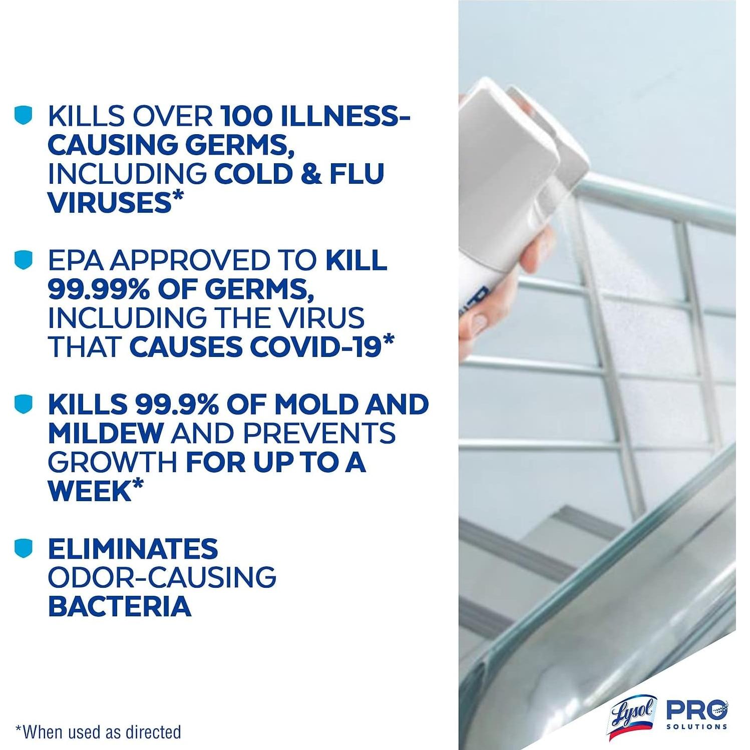 Aerosol Desinfectante Lysol 538g - Mata 99.9% Virus y Bacterias