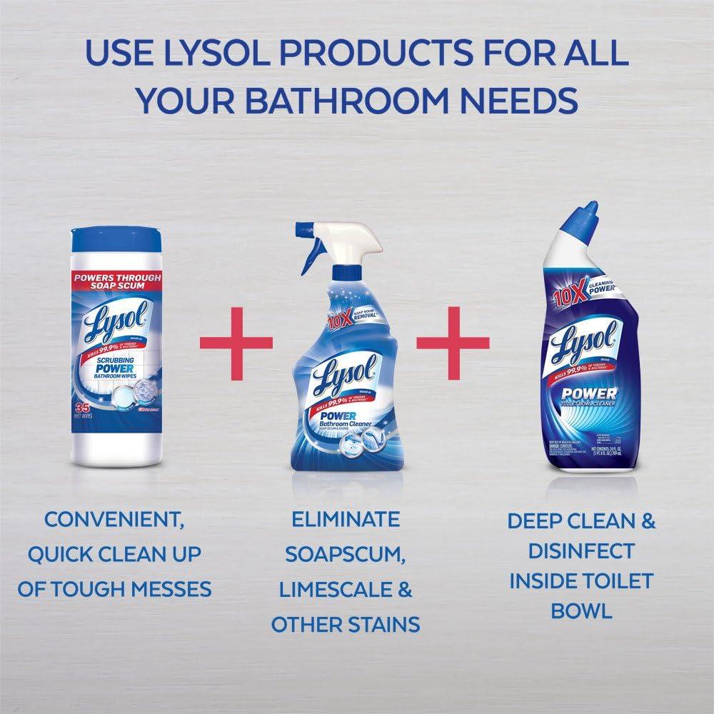 Limpiador Espumoso para Baños Lysol Power 622ml - Paquete de 6
