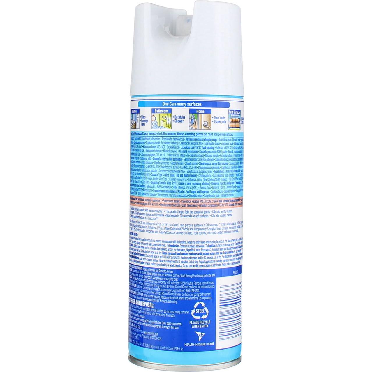 Spray Desinfectante Lysol Lino Fresco 2x369.5ml Antibacteriano