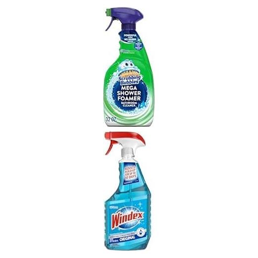 Paquete de Limpiador de Ducha y Vidrios Scrubbing Bubbles y Windex