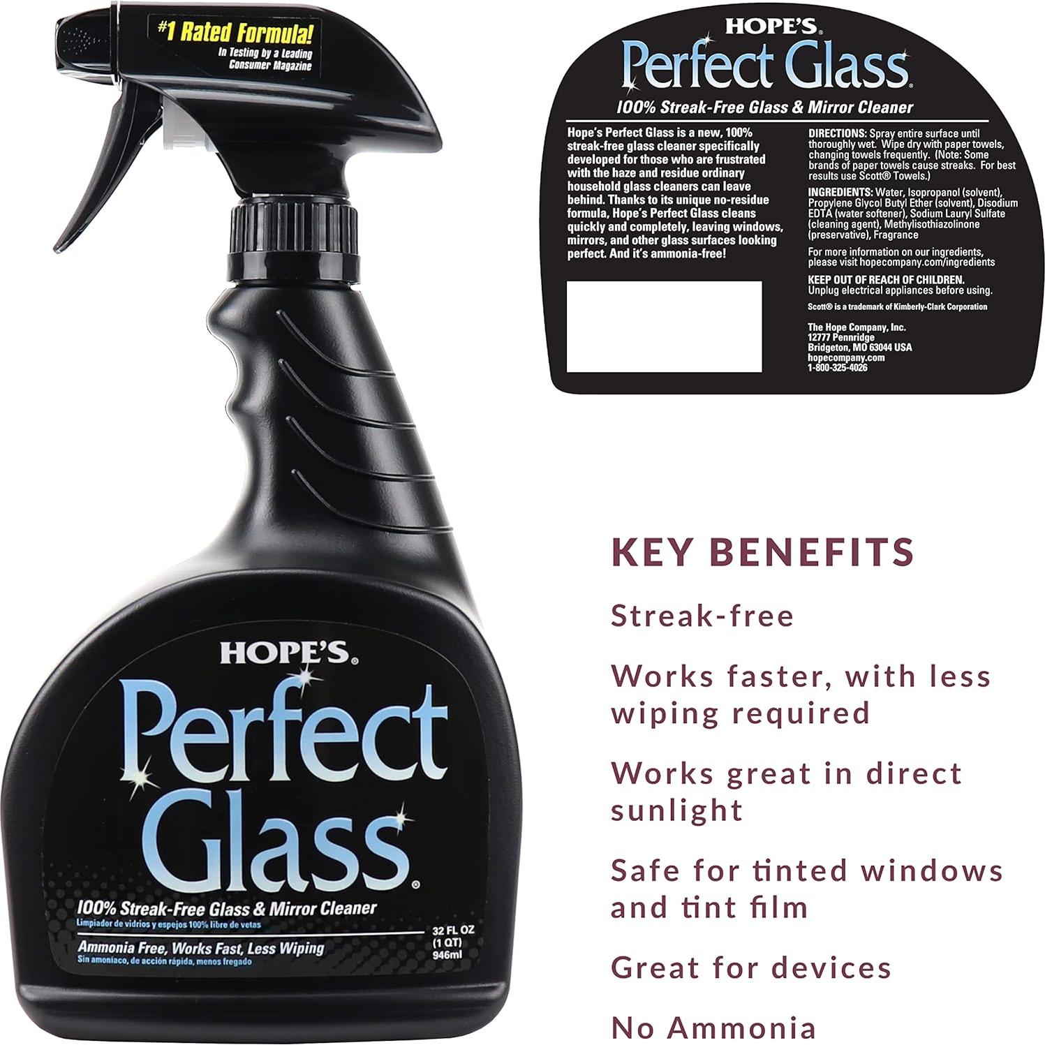 Limpiador de Vidrios Perfecto HOPE'S 32 Oz + Recarga 2 L