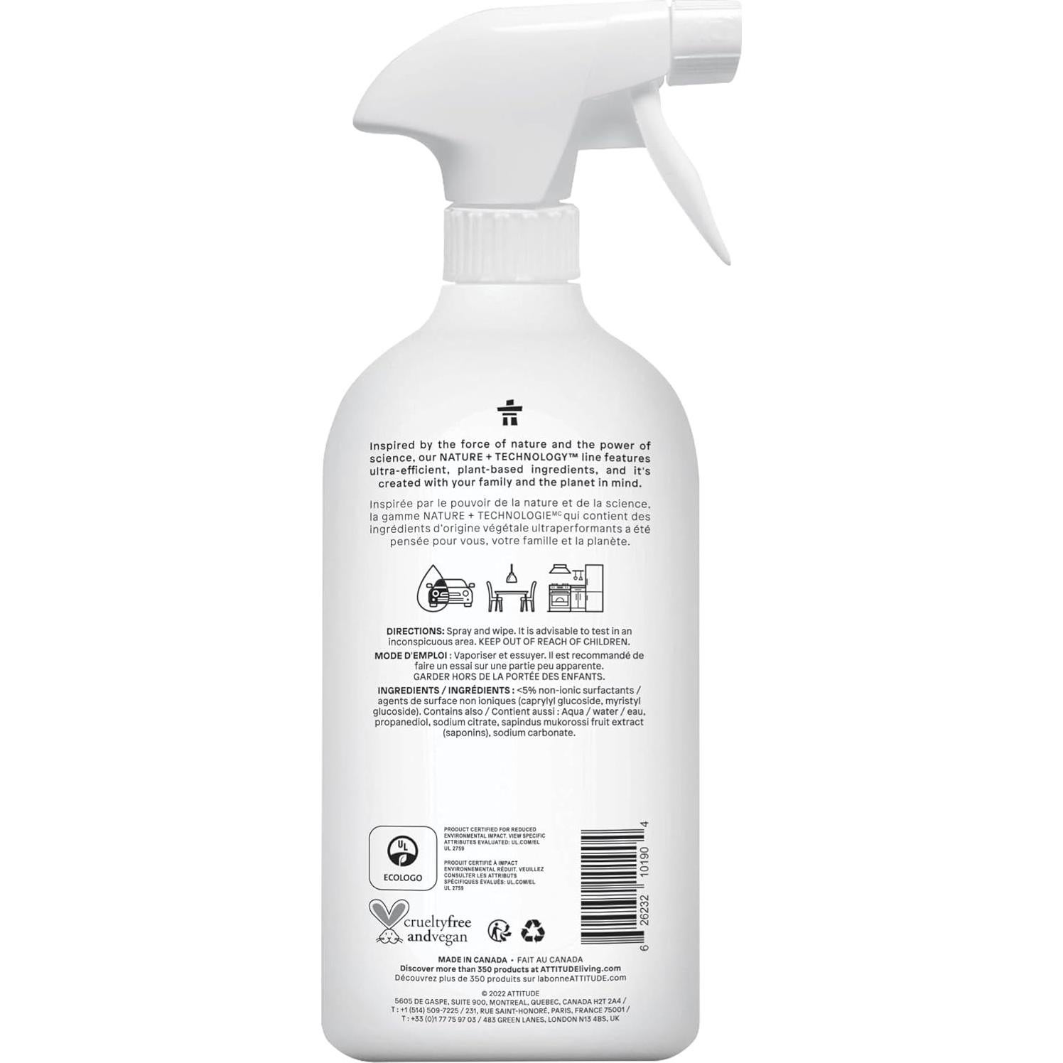 Limpiador Multiuso ATTITUDE 800 ml Vegano EWG Verificado