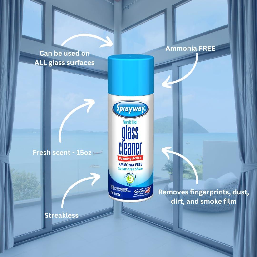 Limpiador de Vidrios Sprayway 450ml Sin Amoníaco - Brillo Sin Rayas