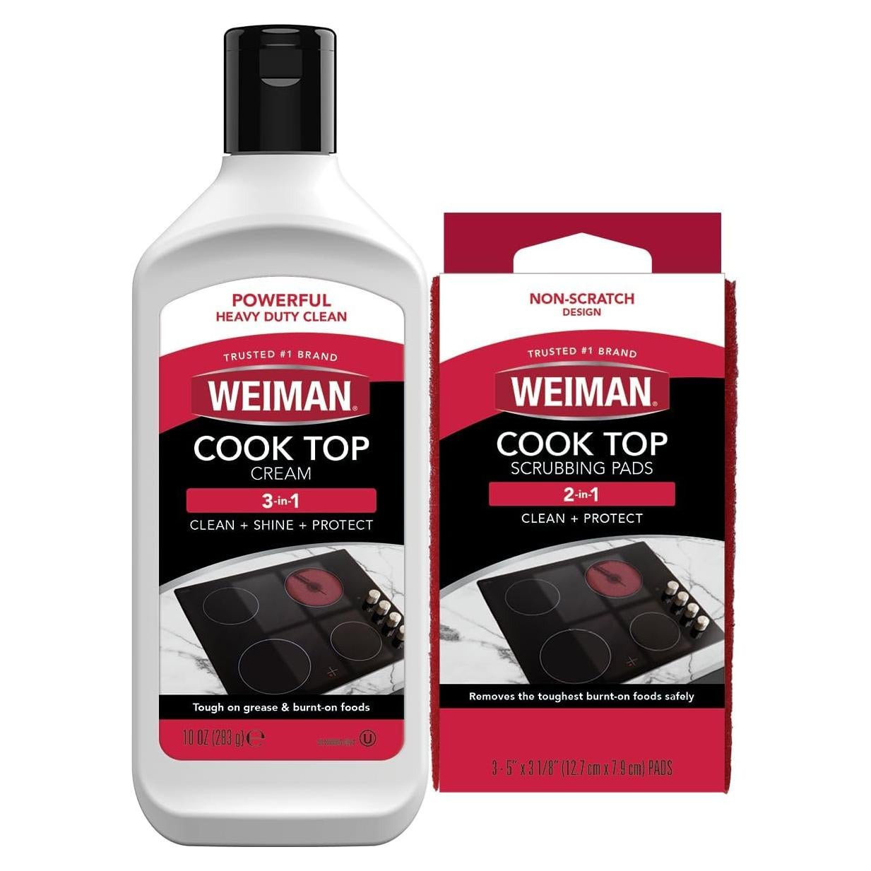 Limpiador de Cocina Weiman 295ml y 3 Almohadillas Fregado