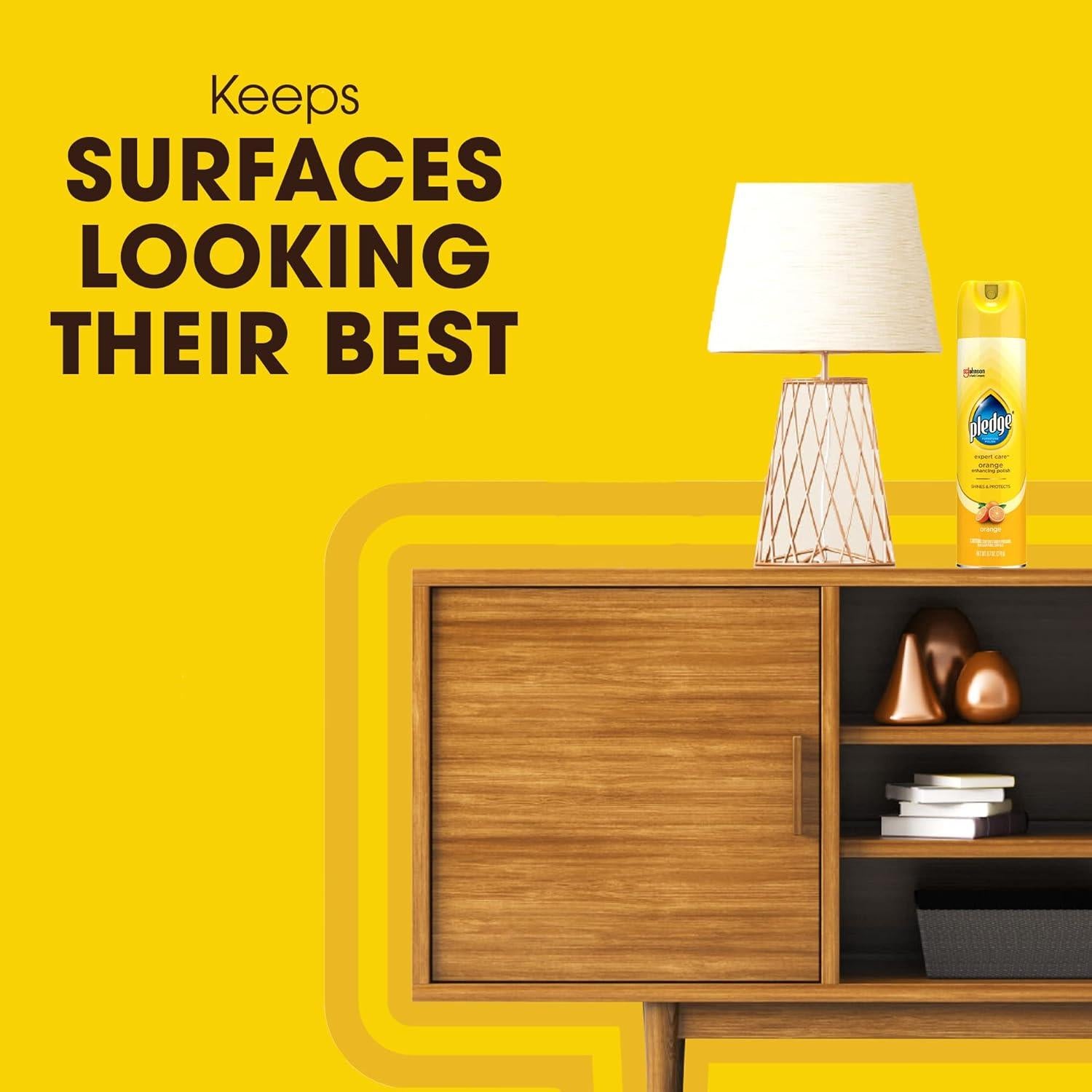 Pledge Spray Mejorador de Pulido para Madera 3x9.7oz Naranja