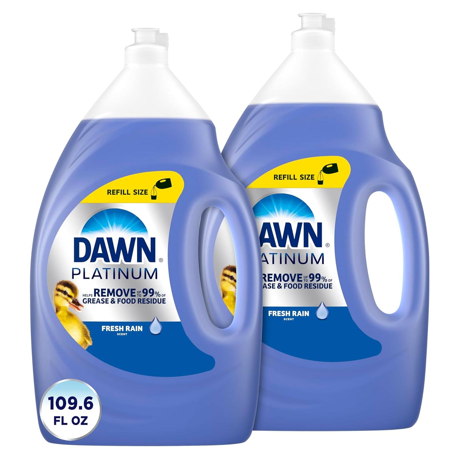 Jabón Líquido para Platos Dawn Platinum 2x1.62L Lluvia Fresca