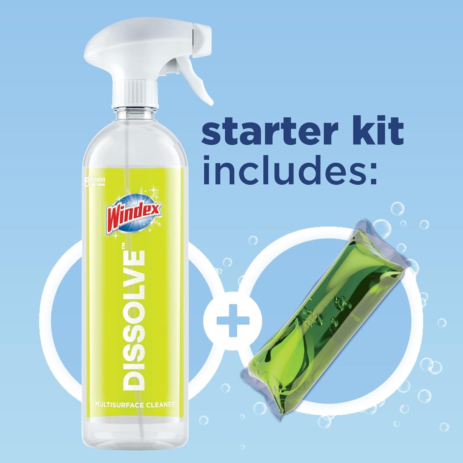 Limpiador Multisuperficie Windex Disolver 768 ml - Kit Inicio