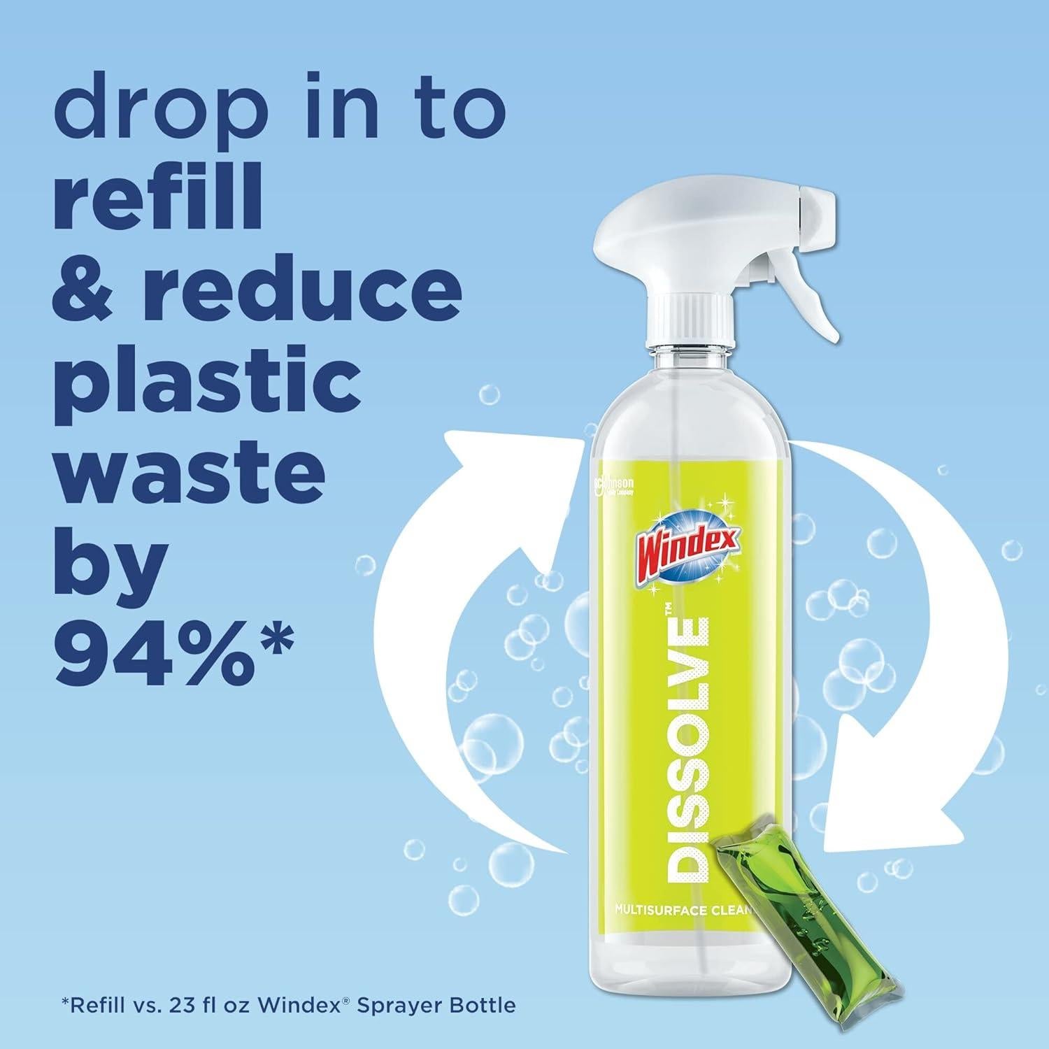 Limpiador Multisuperficie Windex Disolver 768 ml - Kit Inicio