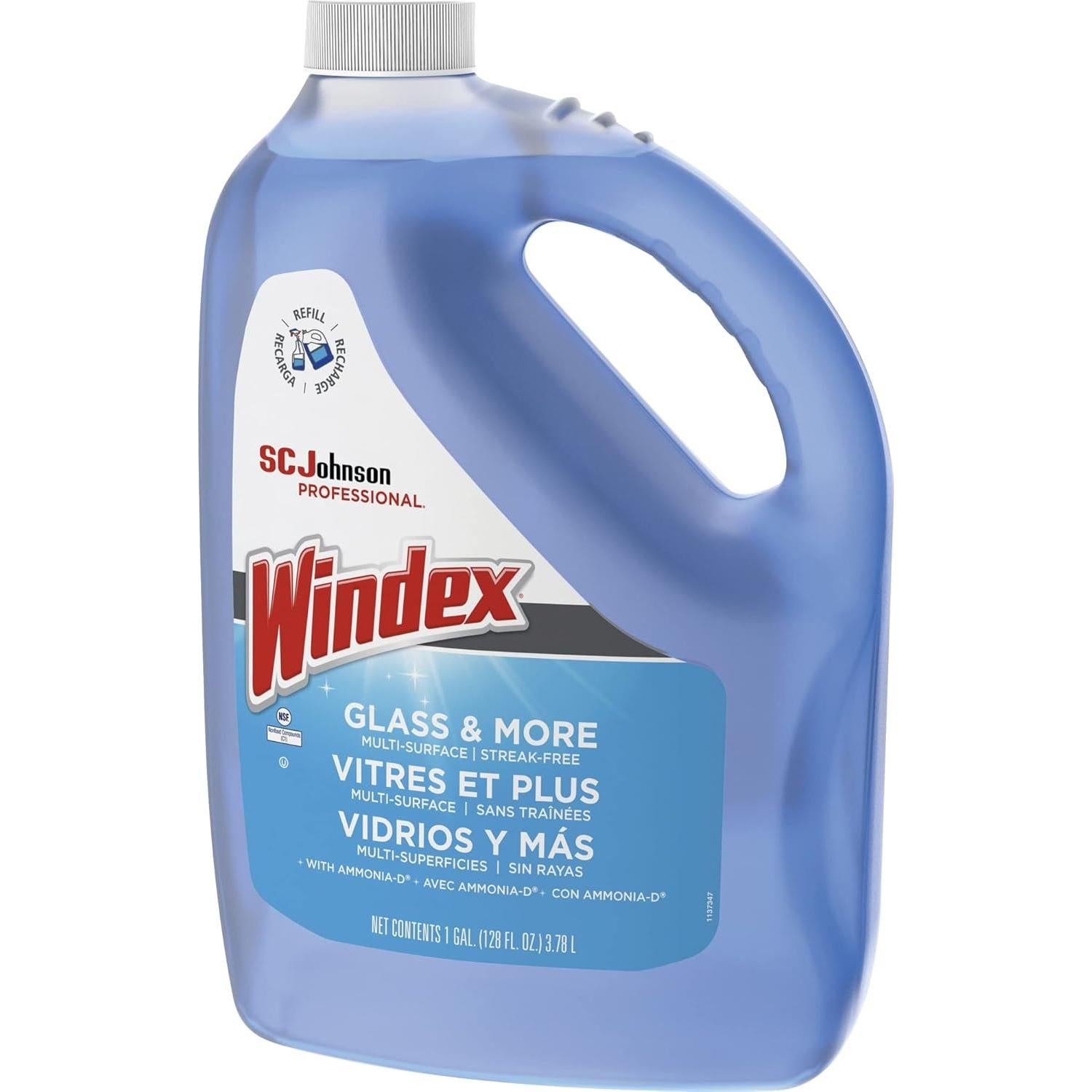 Recarga Limpiador de Vidrios Windex 3.78L Ammonia-D