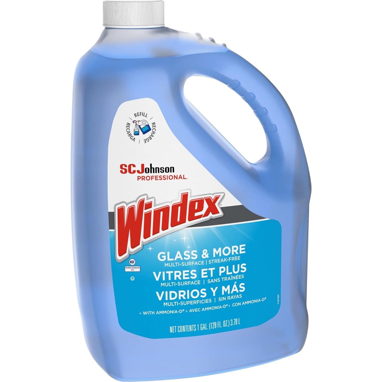 Recarga Limpiador de Vidrios Windex 3.78L Ammonia-D