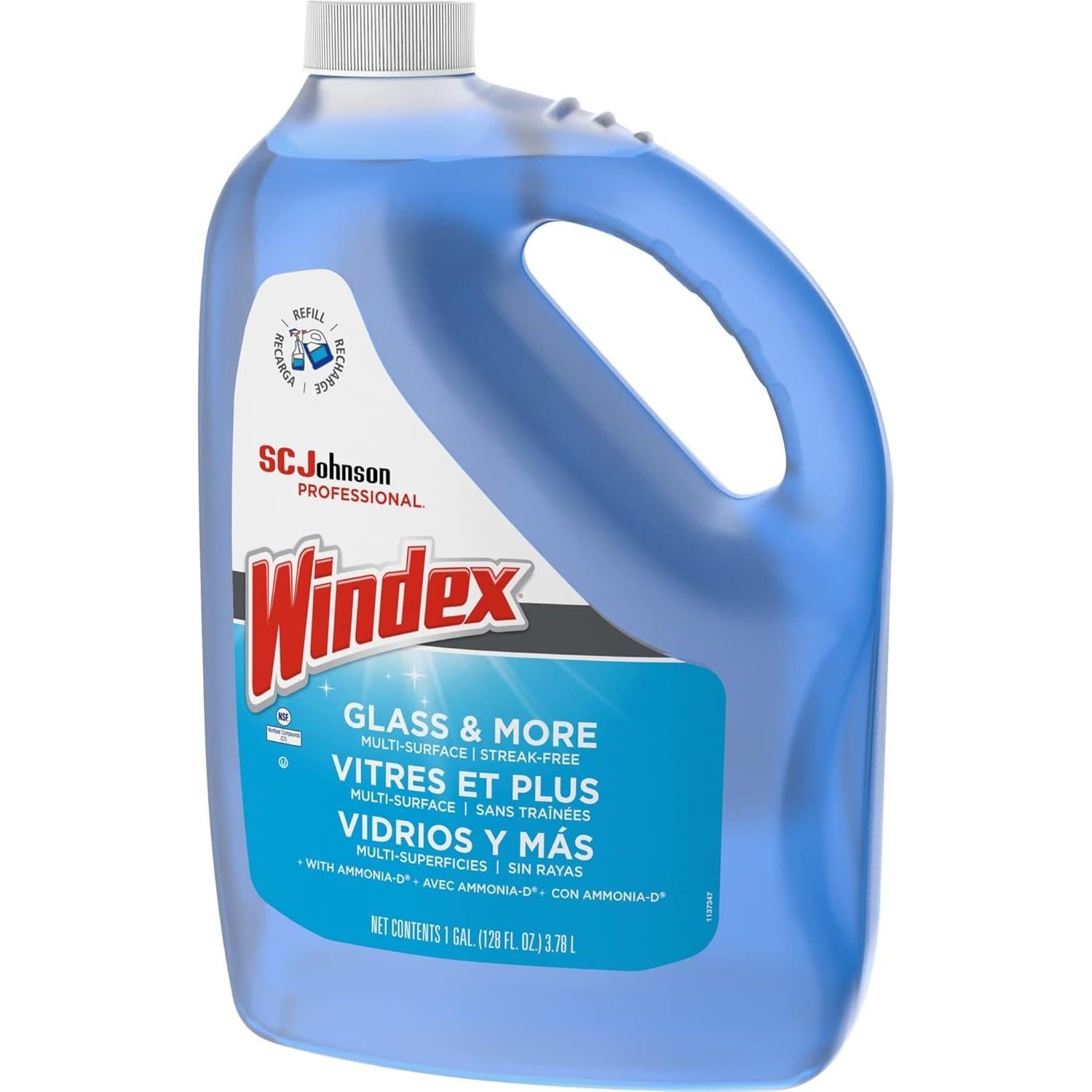 Recarga Limpiador de Vidrios Windex 3.78L Ammonia-D