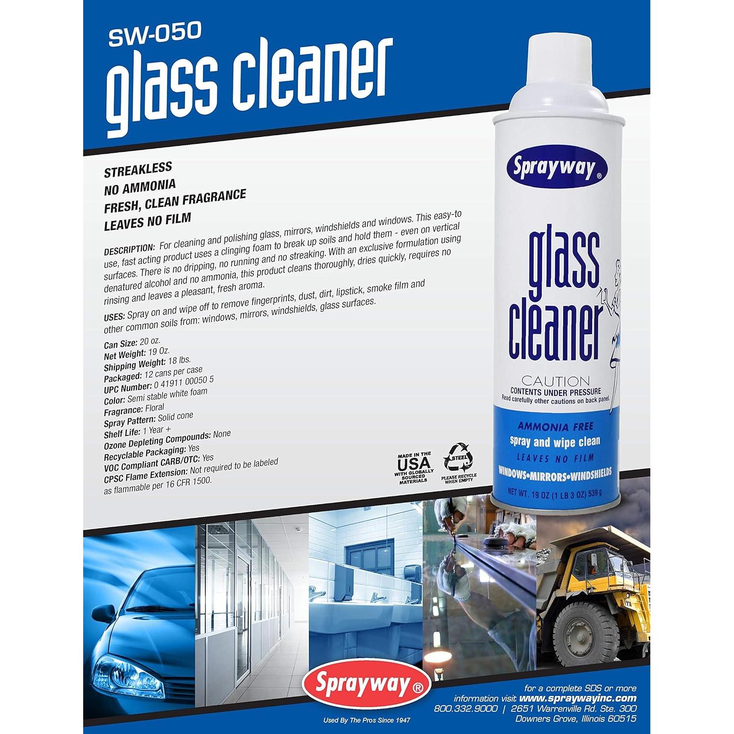 Limpiador de Vidrios Sprayway 539 ml - Paquete de 6