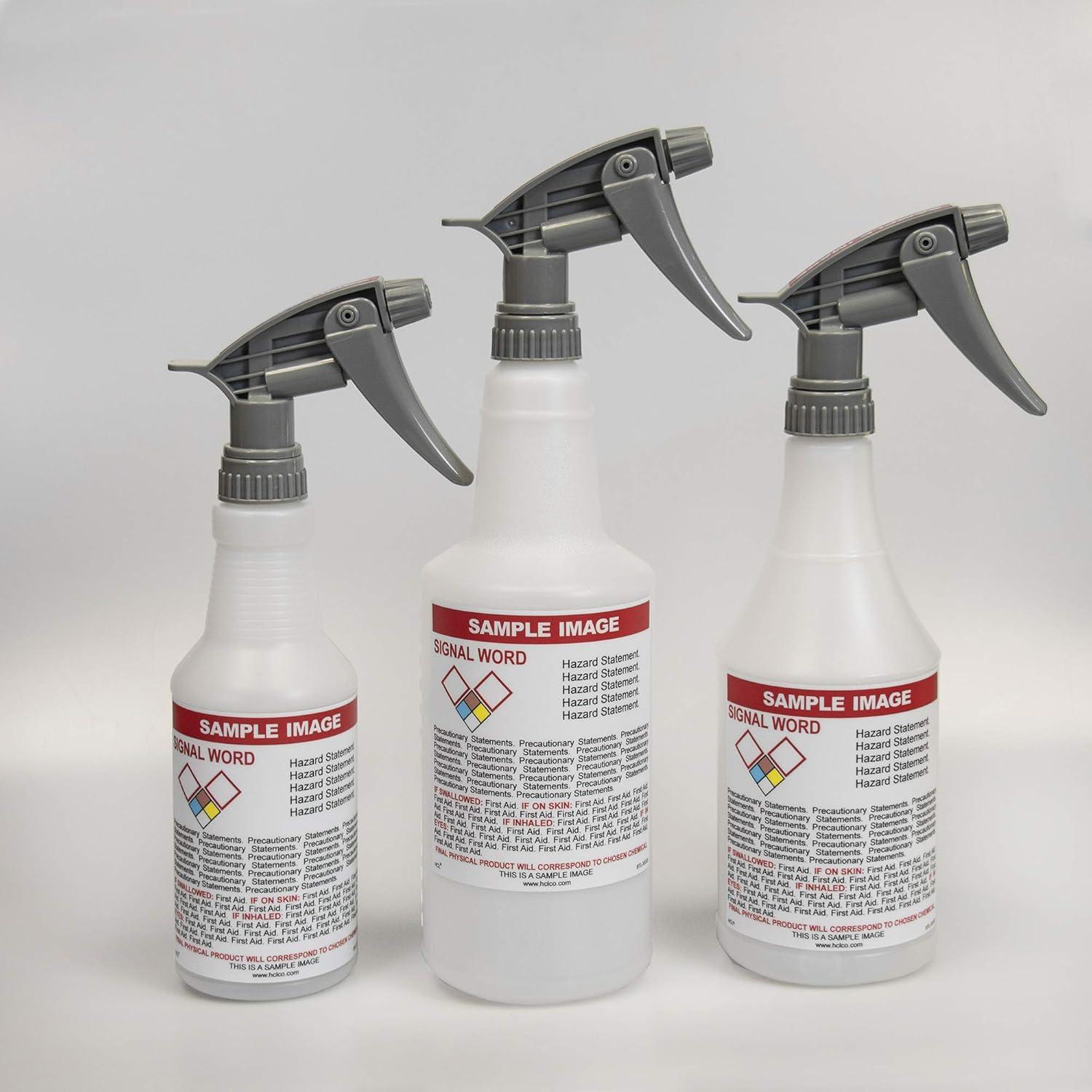 Botellas de Spray Preetiquetadas GHS HCL 24oz (0.71 L) Vacías