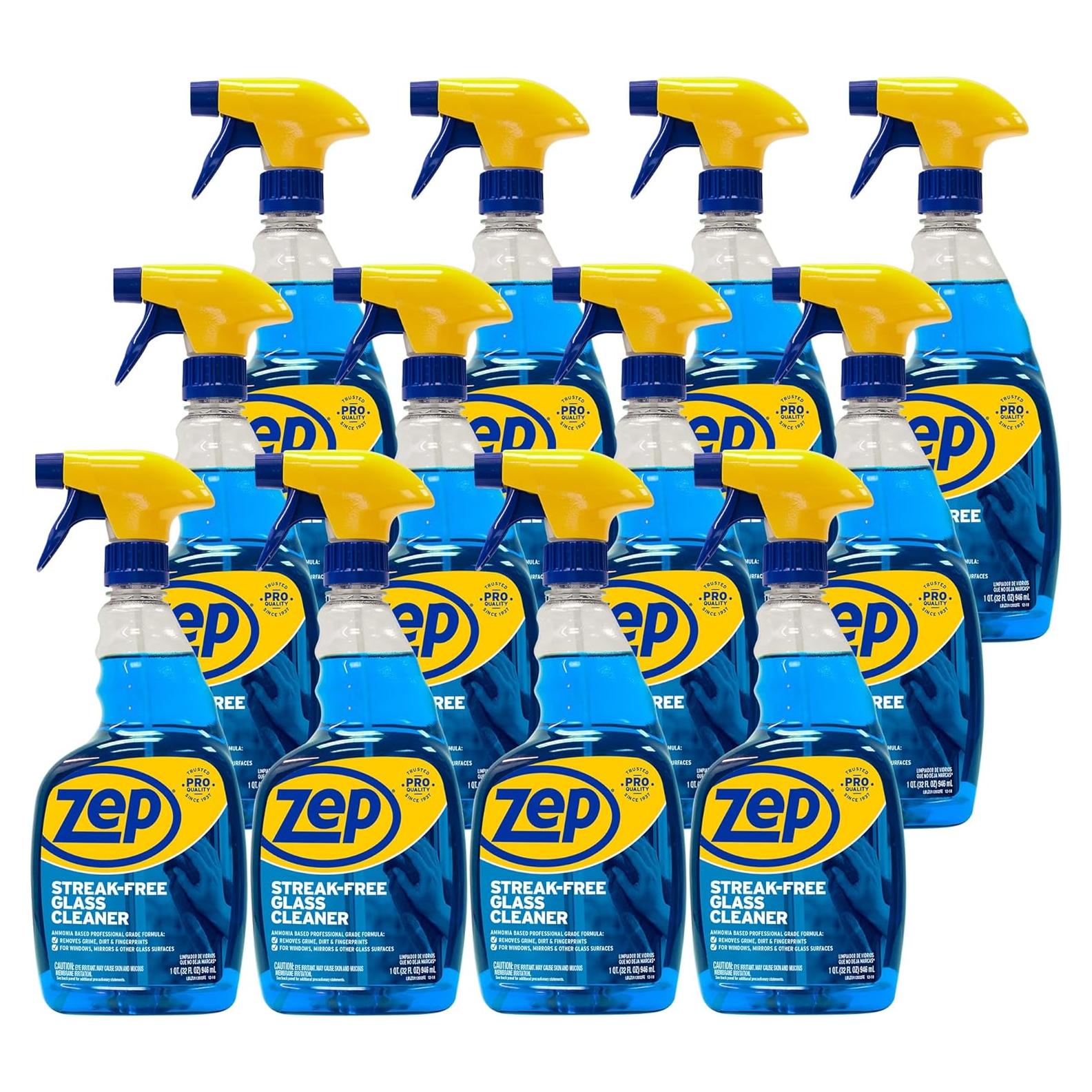Limpiador de Vidrios Zep Sin Rayas 32 Oz - Caja de 12 Unidades