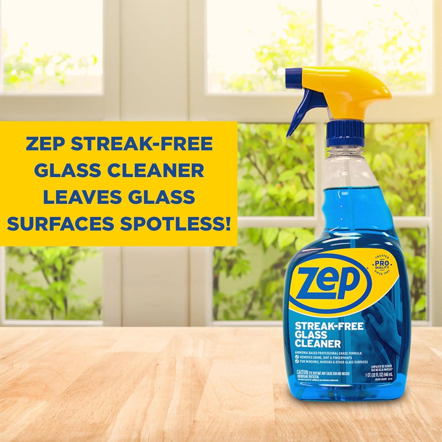 Limpiador de Vidrios Zep Sin Rayas 32 Oz - Caja de 12 Unidades