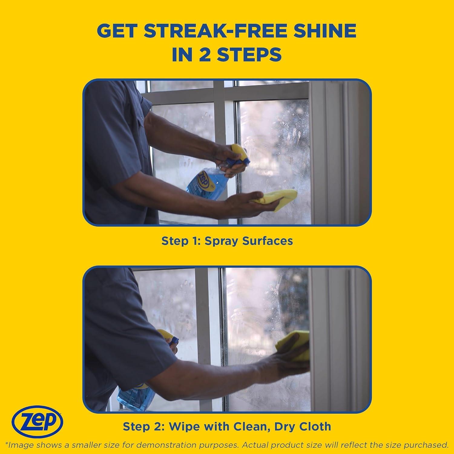 Limpiador de Vidrios Zep Sin Rayas - 3.78 L (Pack de 4)