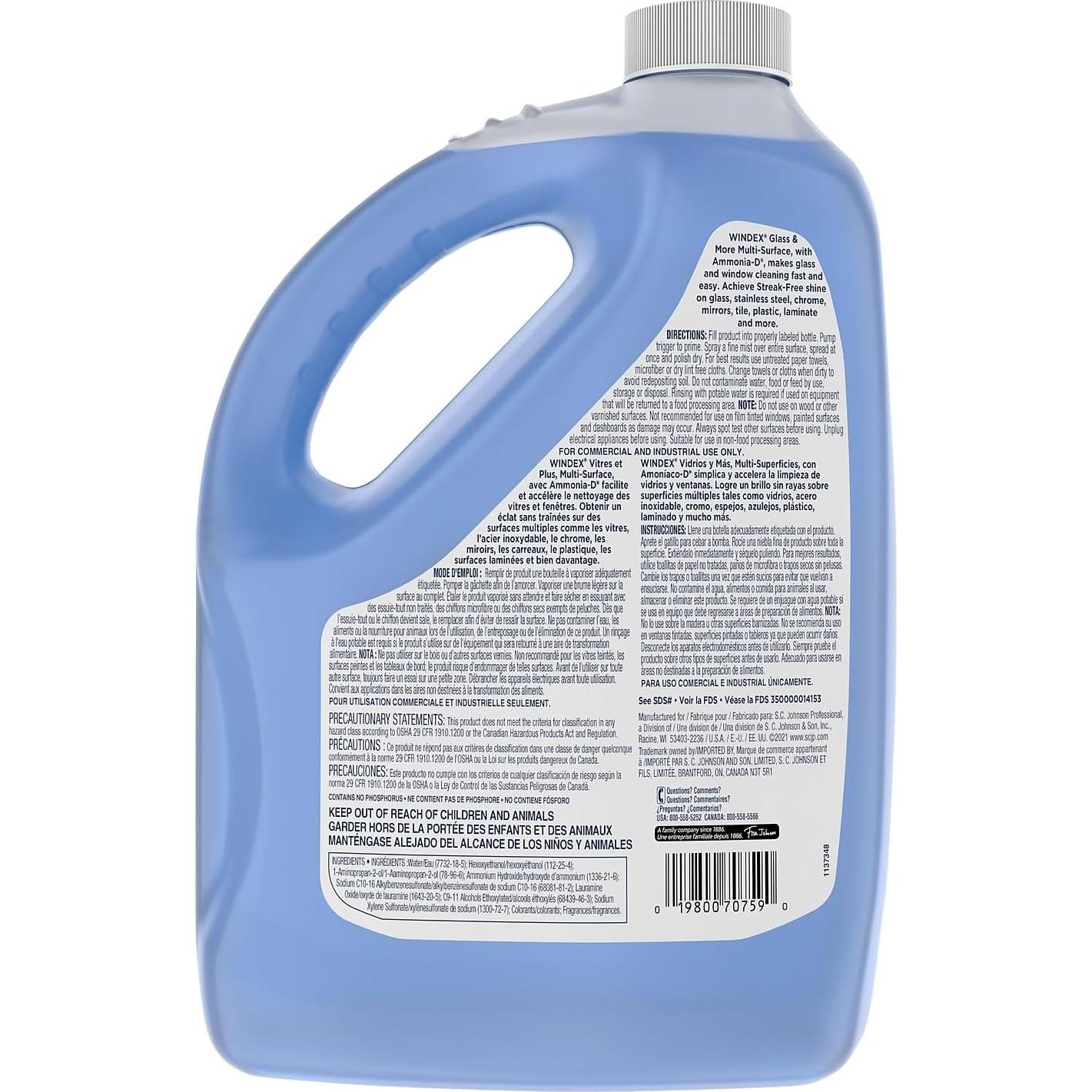 Limpiador de Vidrios Windex Amoníaco-D Floral 3.78 L