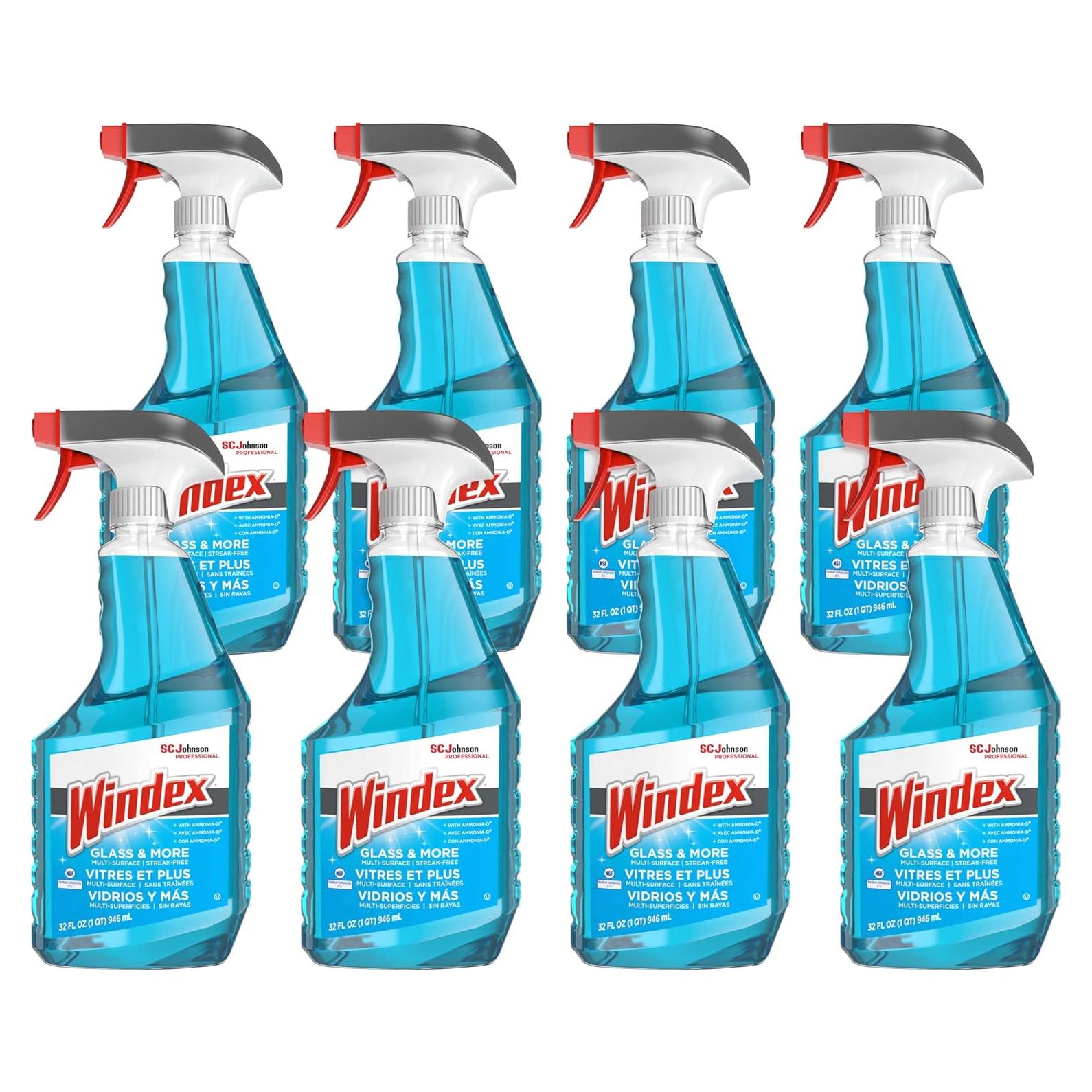 Limpiador de Vidrio Windex Sin Rayas 32 Oz (0.95 L) - Caja 8