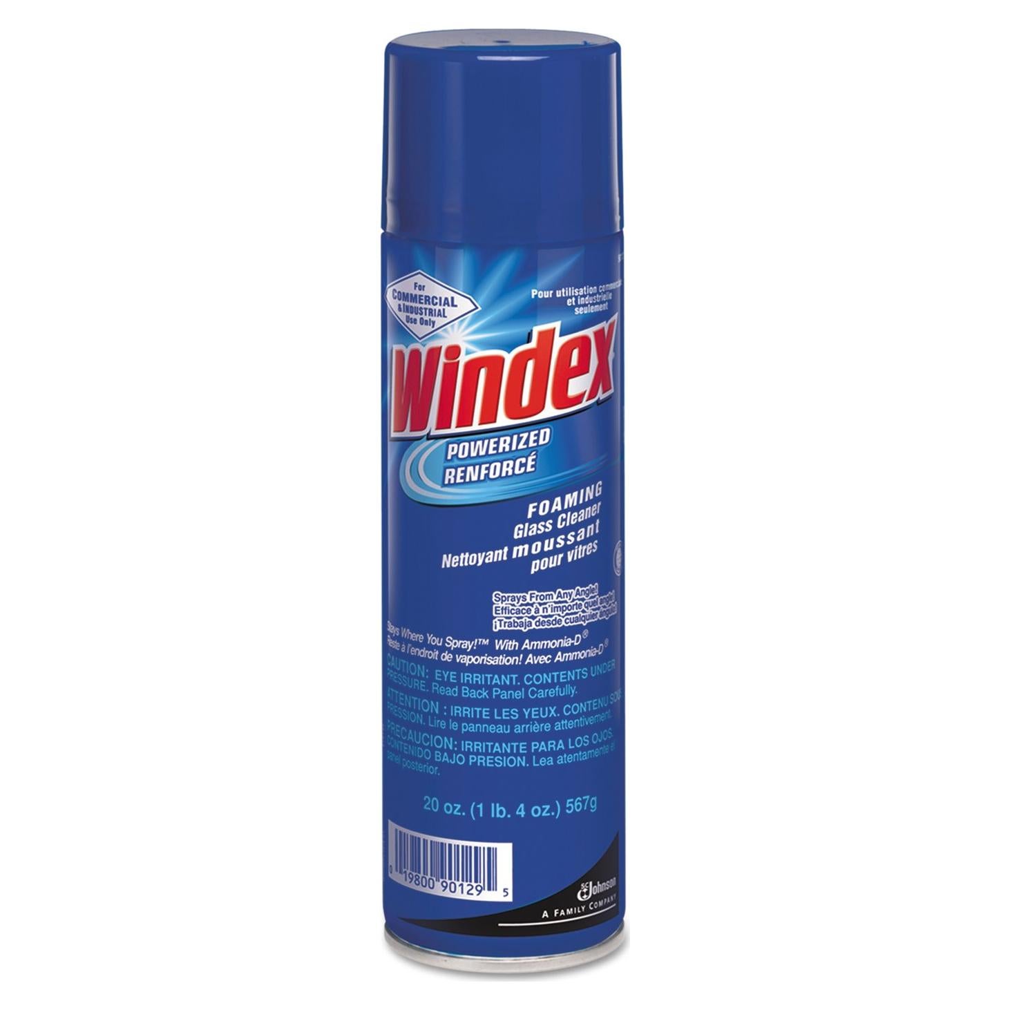 Limpiador de Vidrios Windex 20oz Fórmula Potenciada - Caja de 12