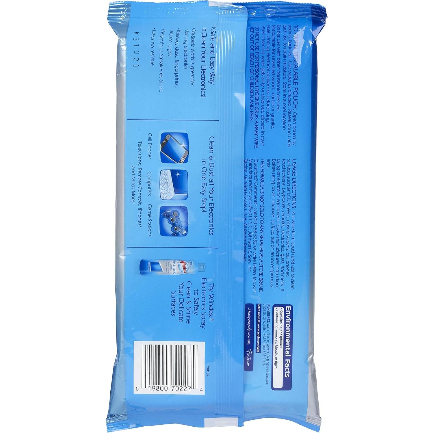 Toallitas Electrónicas Windex - Paquete de 6 x 25 unidades