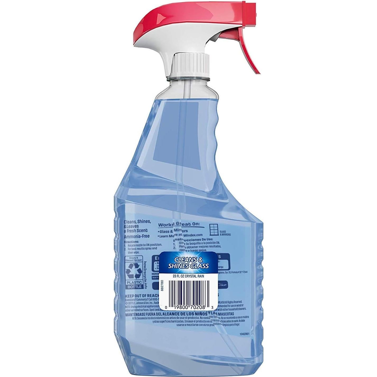 Limpiador de Vidrio Windex Lluvia Cristal 768 ml Sin Amoníaco