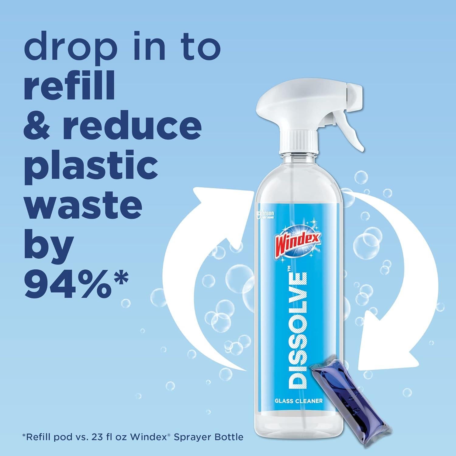 Limpiador de Vidrios Windex Dissolve Pods 768 ml - Kit Inicio