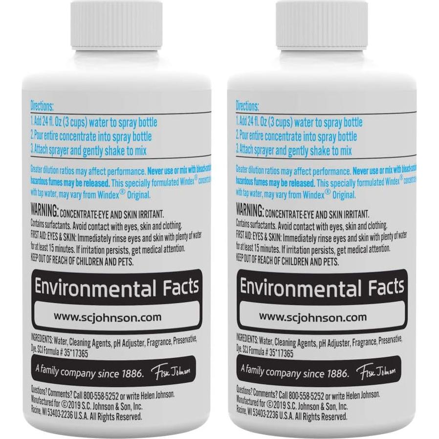 Limpiador de Vidrios Windex Recarga Concentrada 85 ml - 2 Botellas
