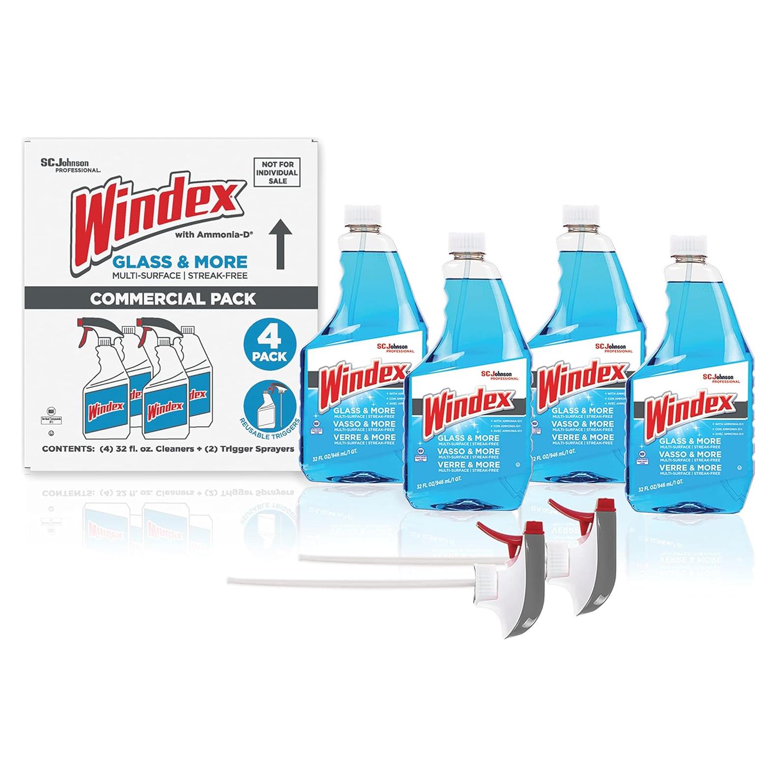 Limpiador de Vidrios Windex SC Johnson 32 oz Aroma Fresco 4/Caja