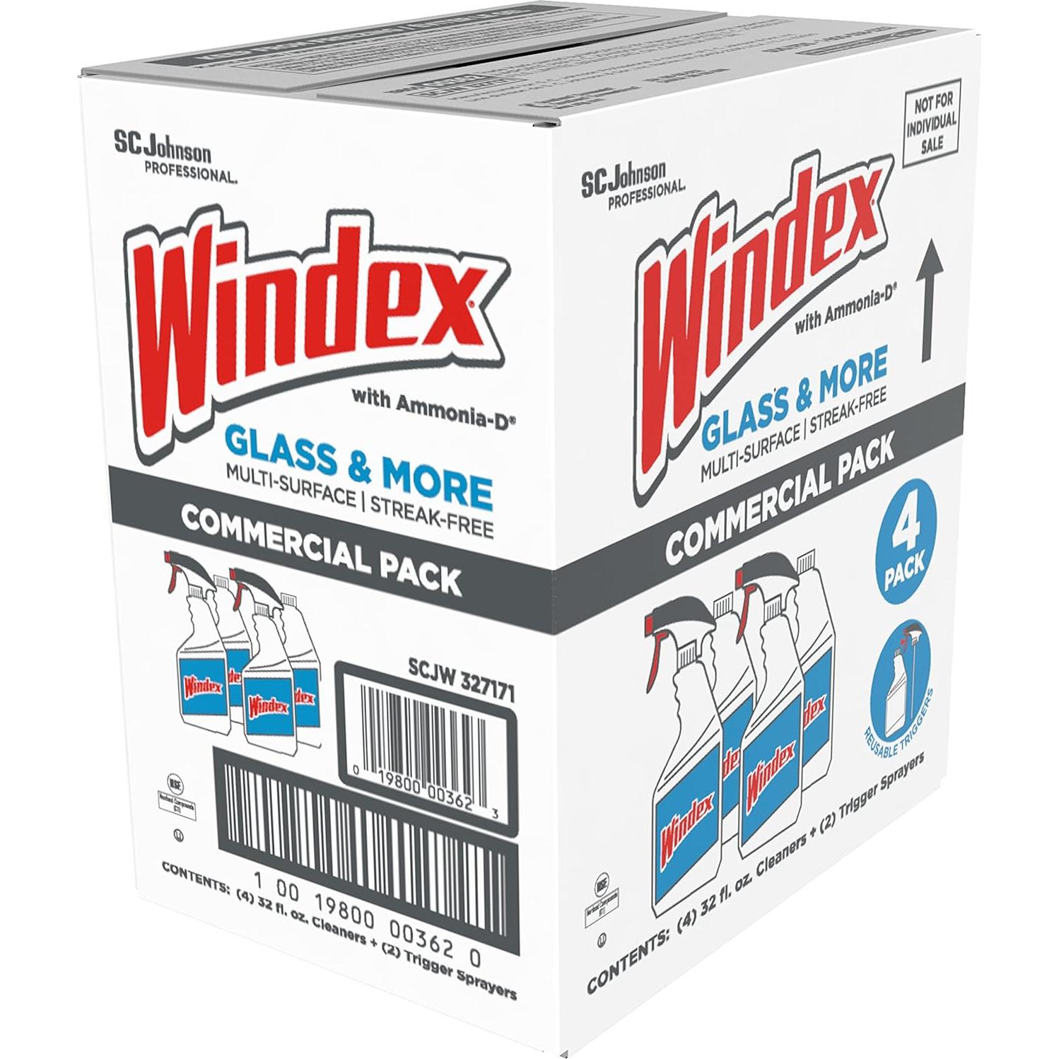 Limpiador de Vidrios Windex SC Johnson 32 oz Aroma Fresco 4/Caja