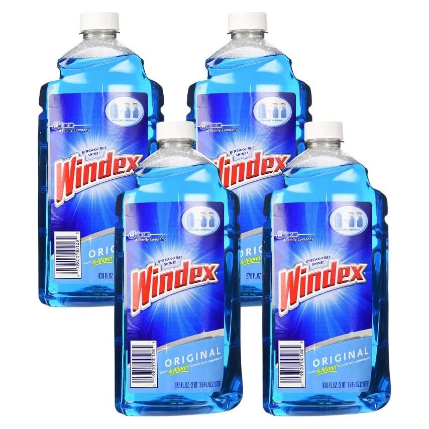 Limpiador de Vidrios Windex Original 2 Litros (Pack de 4)