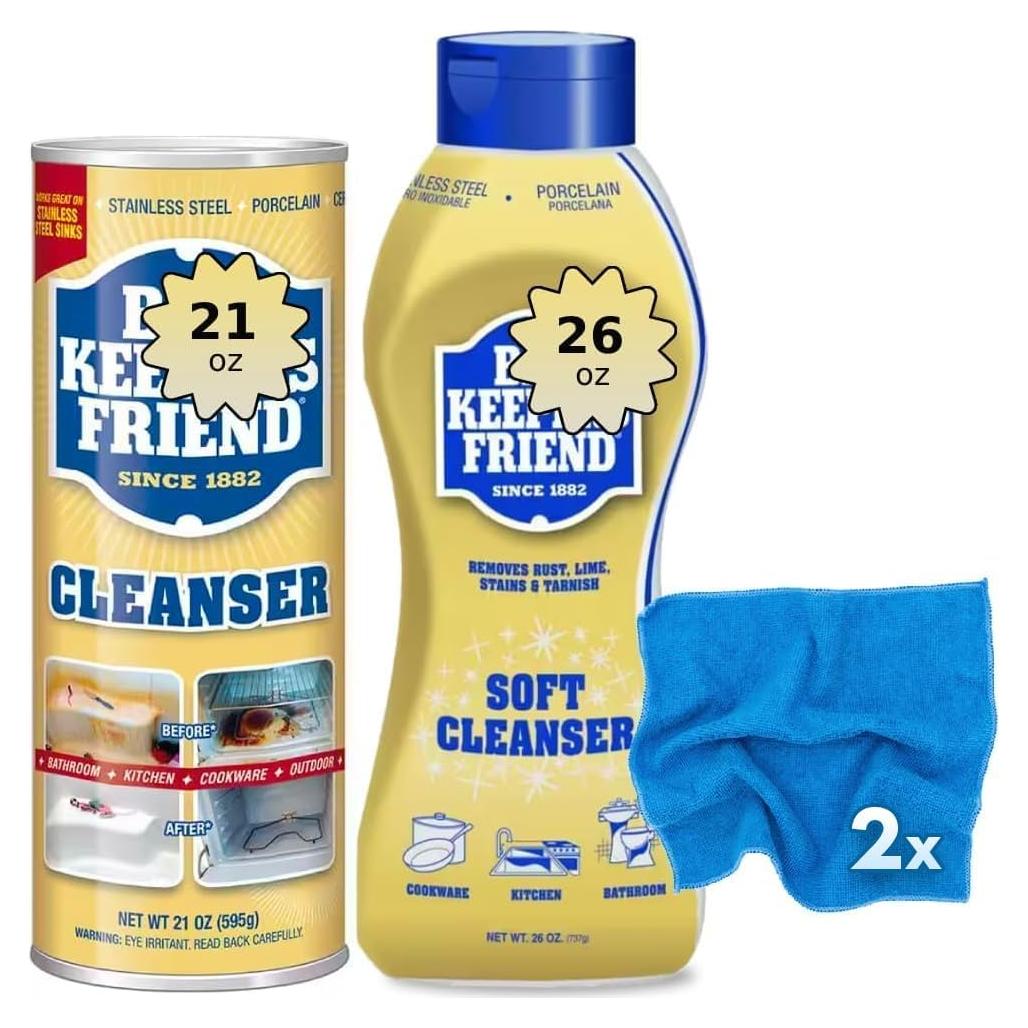 Limpiador en Spray Bar-Keeper's Friend 0.75L + 2 Toallas Microfibra