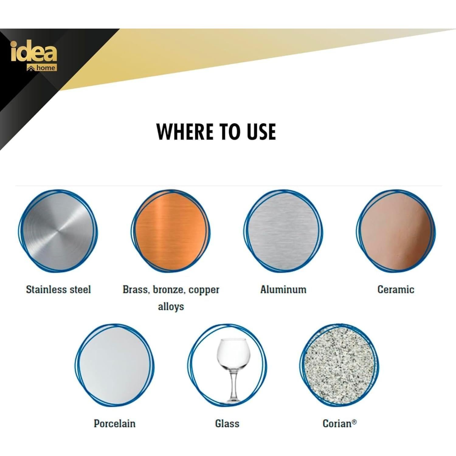 Kit de Limpieza Ultimate Idea Home - Limpiador 770 ml + Polvo 595 g + Paño y Esponja