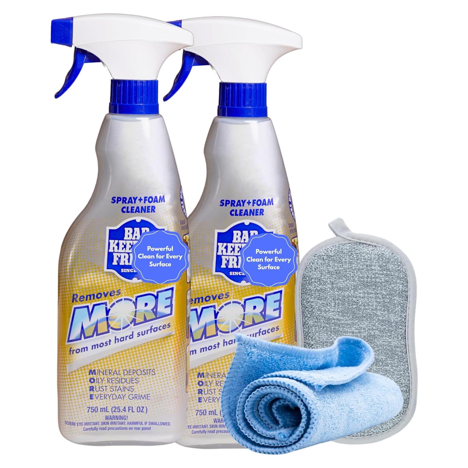 Paquete de 2 Limpiadores Bar-Keeper's Friend 750ml + Toalla y Esponja