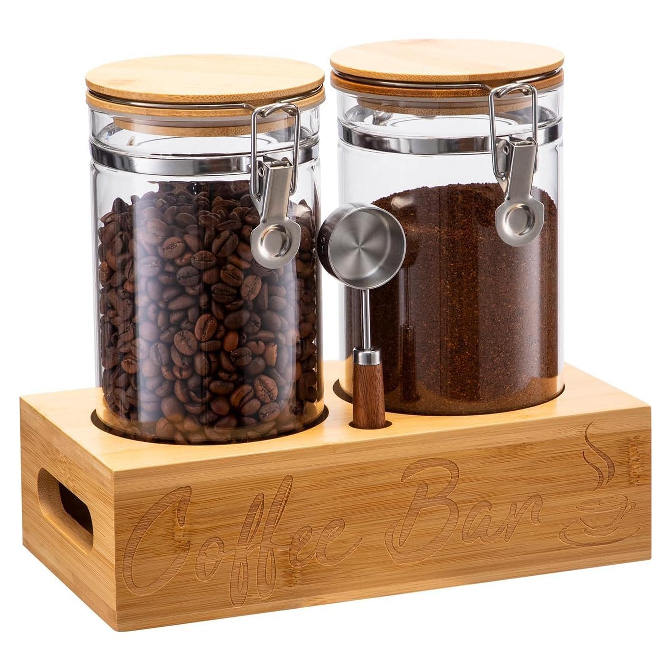 Juego de Tarros de Almacenamiento de Café Spreccio 2x1.42L