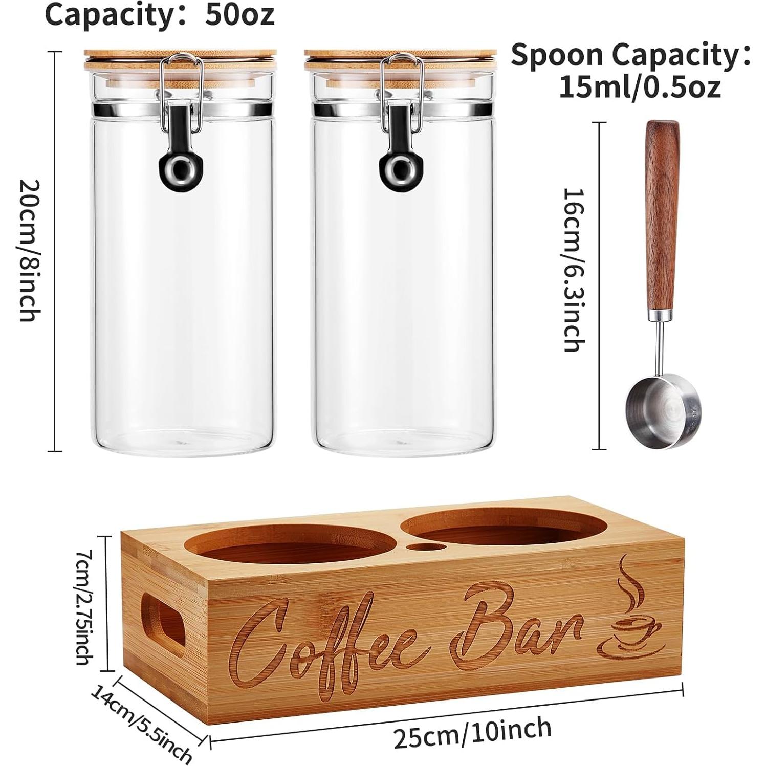 Juego de Tarros de Almacenamiento de Café Spreccio 2x1.42L