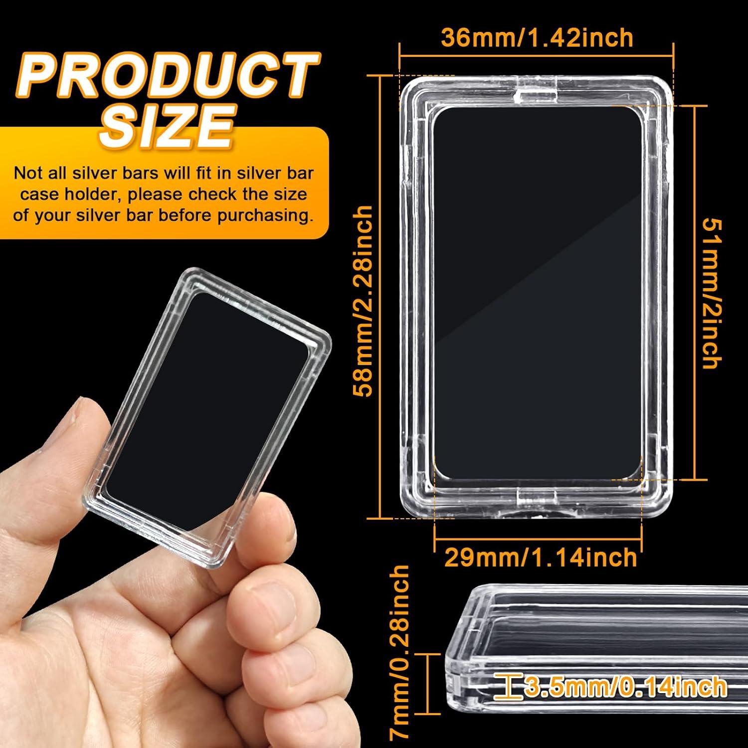 45 Cápsulas de Almacenamiento para Barras de Plata 1 oz HESHUYU