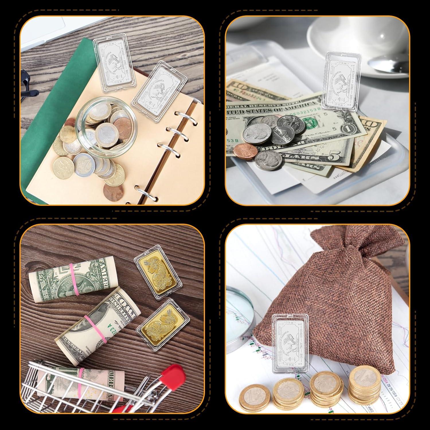 45 Cápsulas de Almacenamiento para Barras de Plata 1 oz HESHUYU