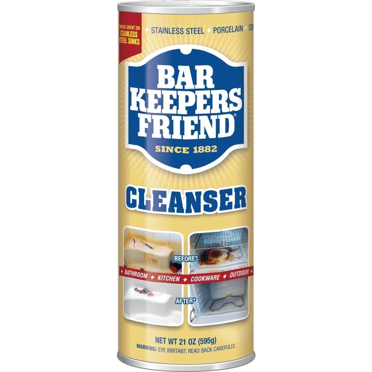 Paquete de Limpieza Bar Keepers Friend 26 oz + 21 oz + 2 Paños
