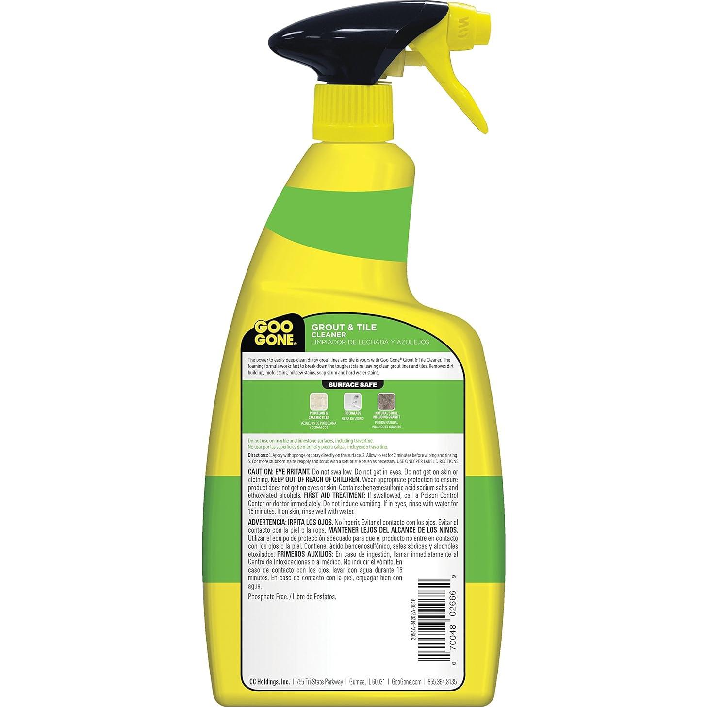 Limpiador de Lechada y Azulejos Goo Gone 168 Oz Espumoso